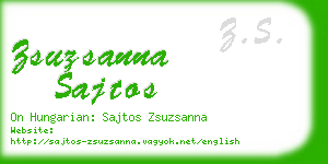 zsuzsanna sajtos business card